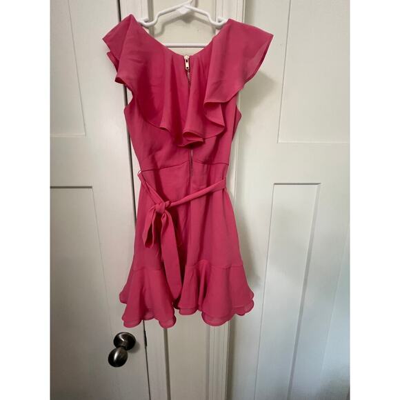 GB GIRLS SLEEVELESS RUFFLED HEM PINK SUNDRESS WAIST TIE GIRLS SIZE 7 - Picture 3 of 9